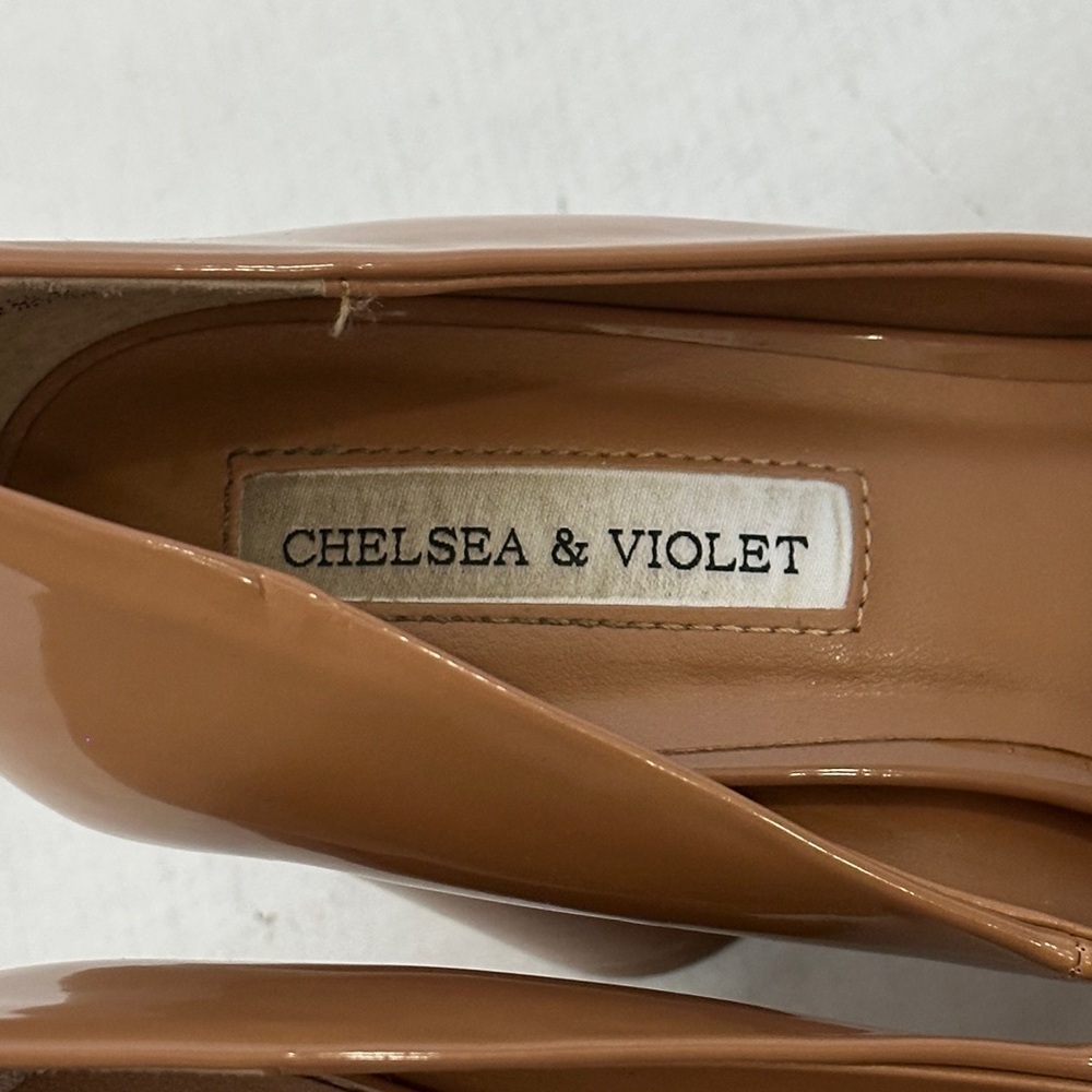 Chelsea & Violet Elegant Tan patent leather Pumps sz 7 - Picture 6 of 10